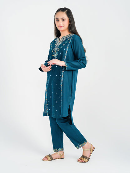 Limelight - 2 Piece Khaddar Suit-Embroidered