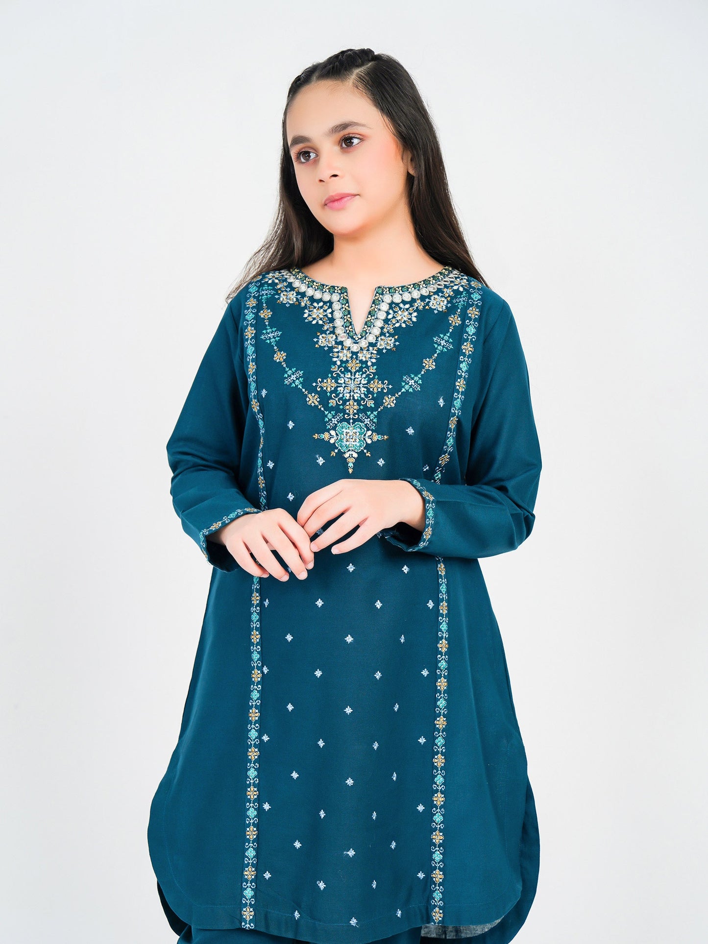 Limelight - 2 Piece Khaddar Suit-Embroidered