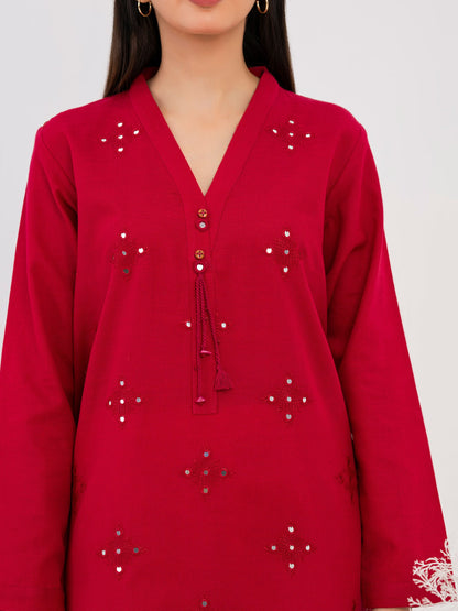 Khaddar Shirt-Embroidered (Pret)