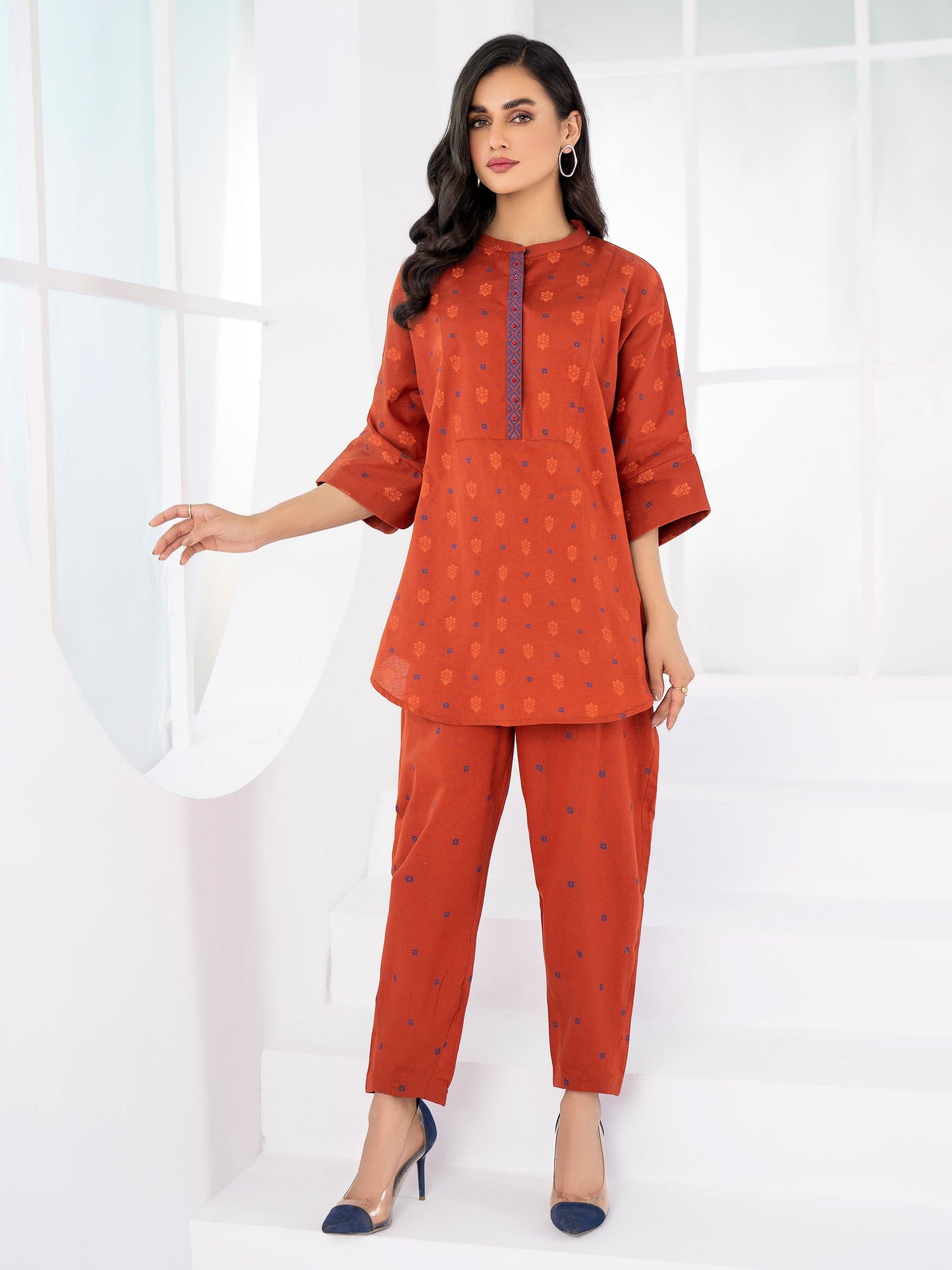 Limelight - 2 Piece Khaddar Suit-Embossed (Unstitched)