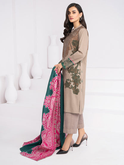 2 Piece Khaddar Suit-Pasted (Unstitched)