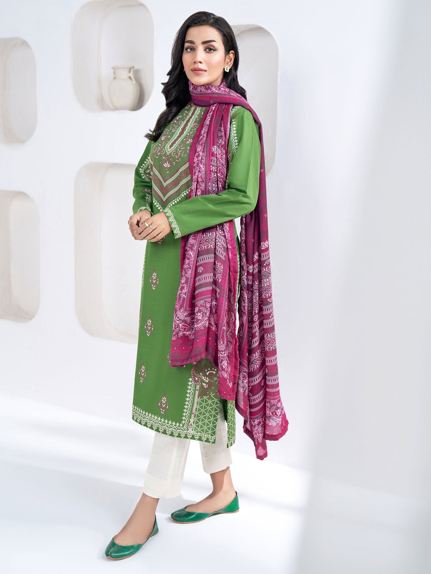 Limelight - 2 Piece Khaddar Suit-Paste Print(Unstitched)