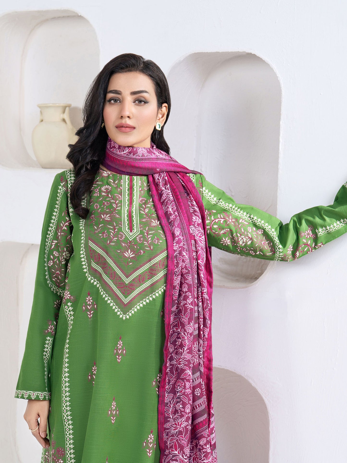 Limelight - 2 Piece Khaddar Suit-Paste Print(Unstitched)