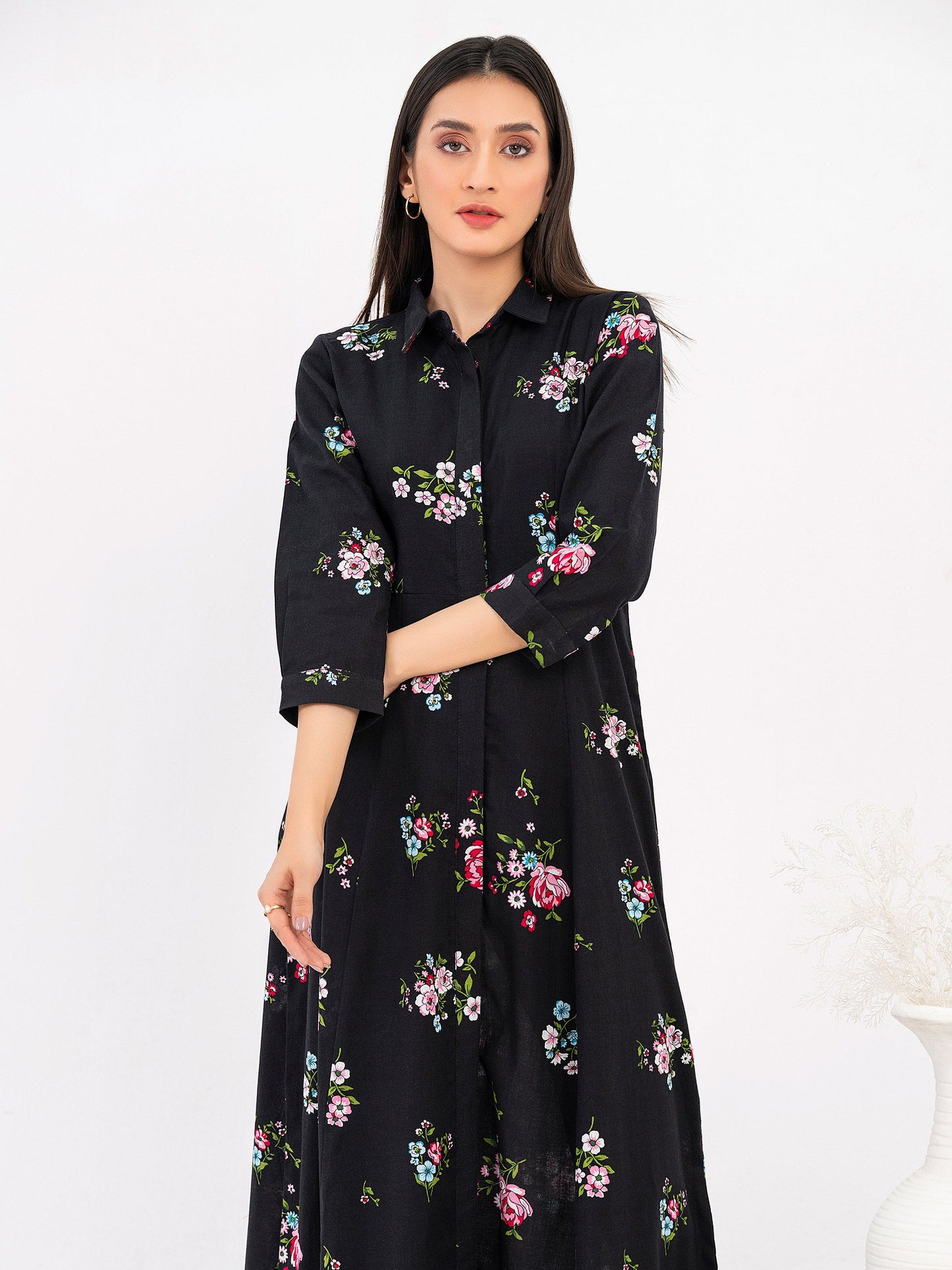 Khaddar Dress-Printed (Pret)