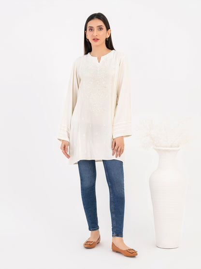 Linen Kurti-Embroidered (Pret)