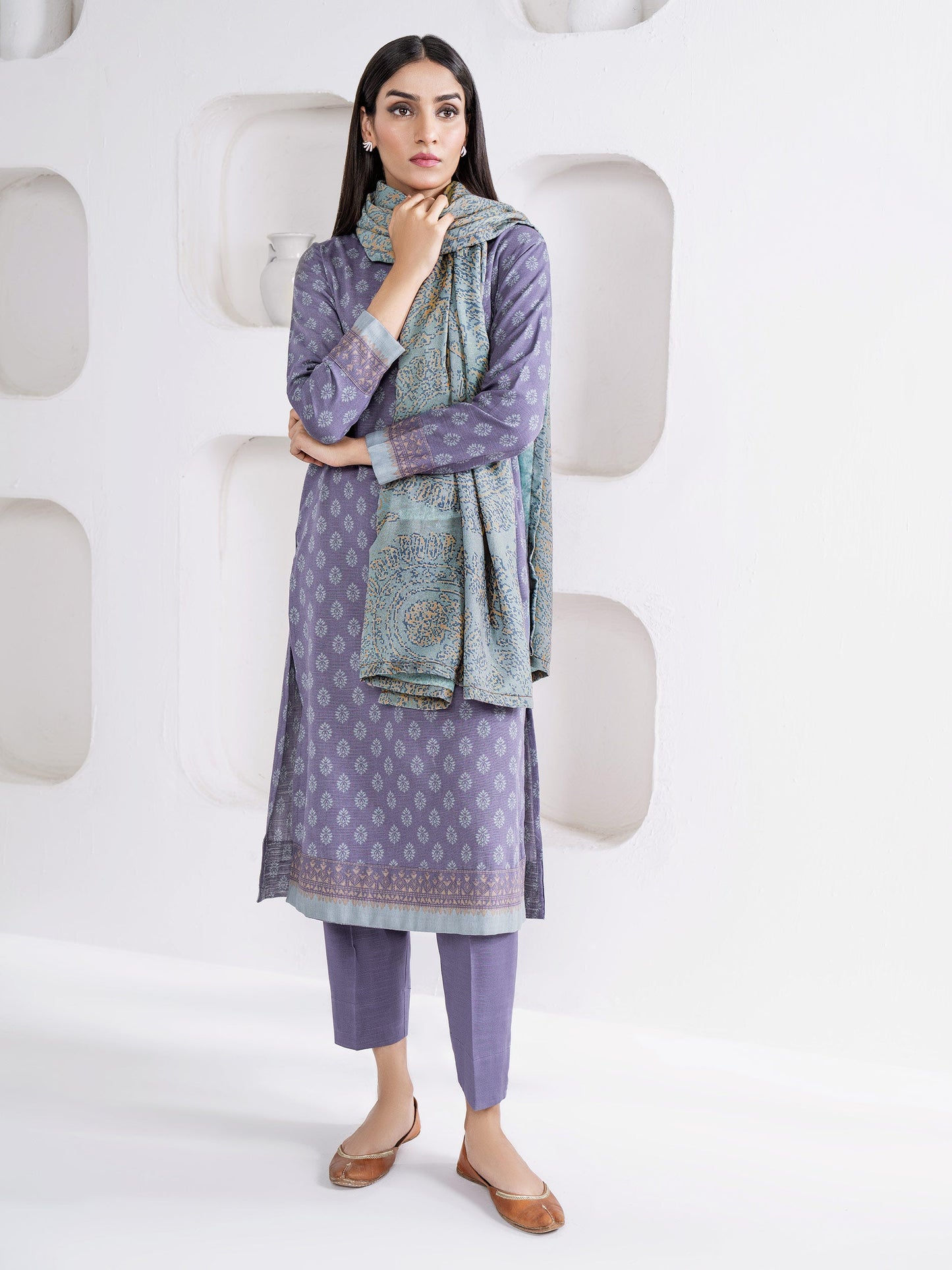 3 Piece Khaddar Suit-Printed(Unstitched)