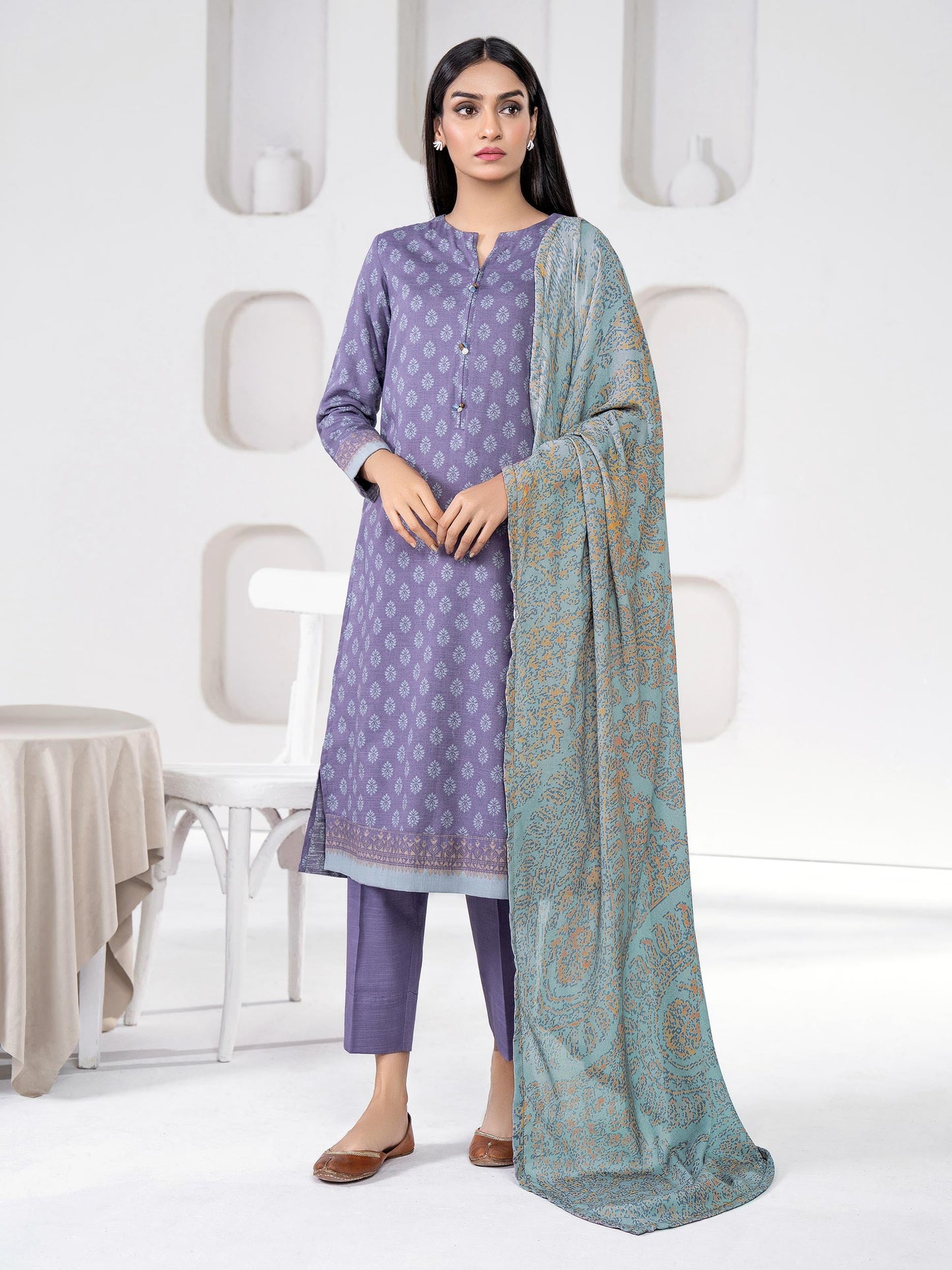 3 Piece Khaddar Suit-Printed(Unstitched)