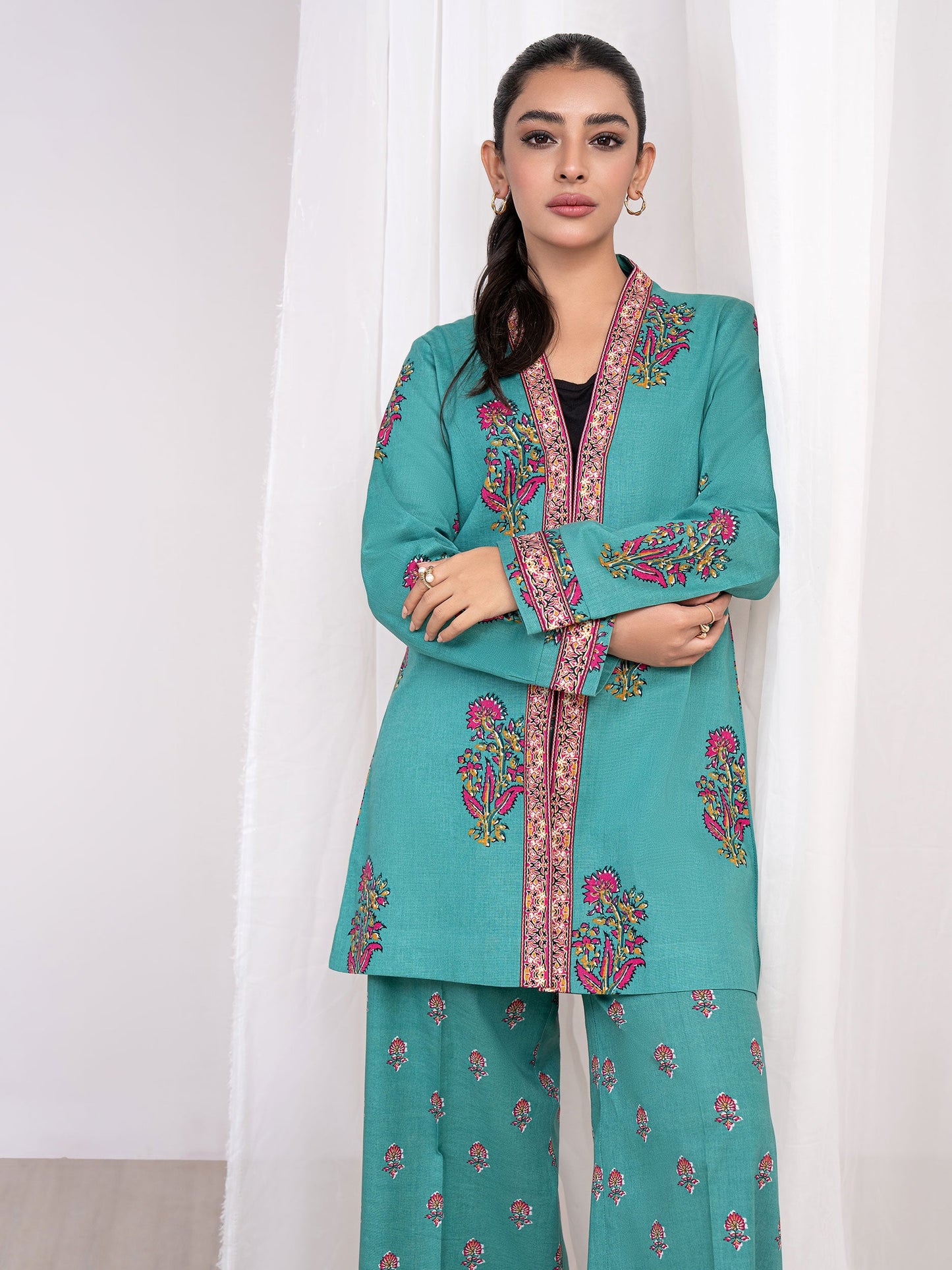 2 Piece Khaddar Suit-Printed(Unstitched)