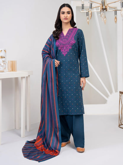 3 Piece Khaddar Suit-Embroidered (Unstitched)