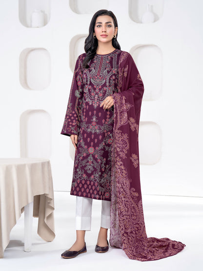 2 Piece Winter Cotton Suit-Printed(Unstitched)