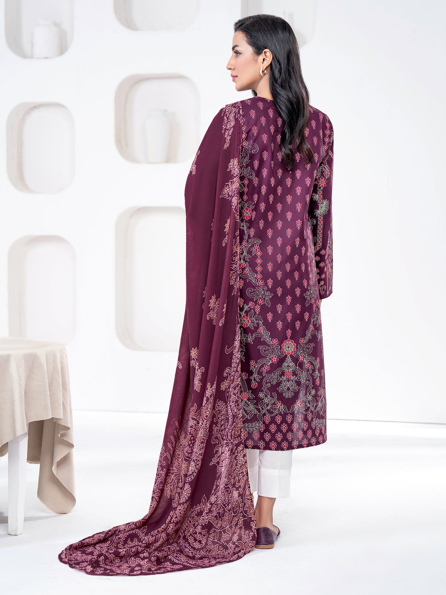 2 Piece Winter Cotton Suit-Printed(Unstitched)