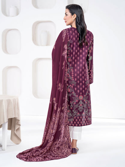 2 Piece Winter Cotton Suit-Printed(Unstitched)