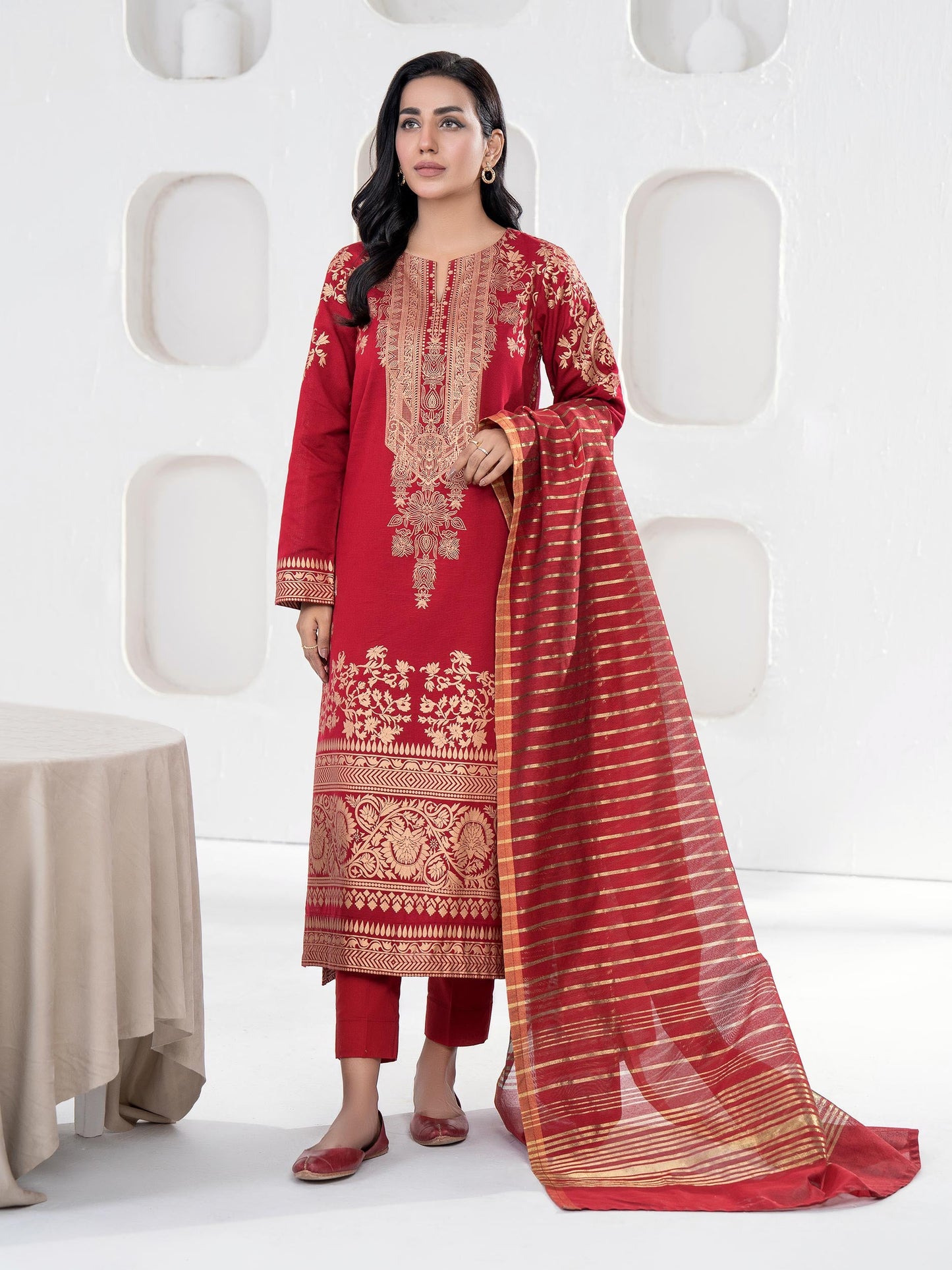 3 Piece Khaddar Suit-Paste Print(Unstitched)