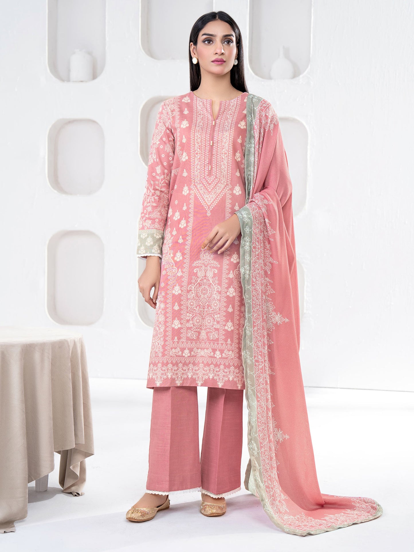 3 Piece Khaddar Suit-Printed(Unstitched)