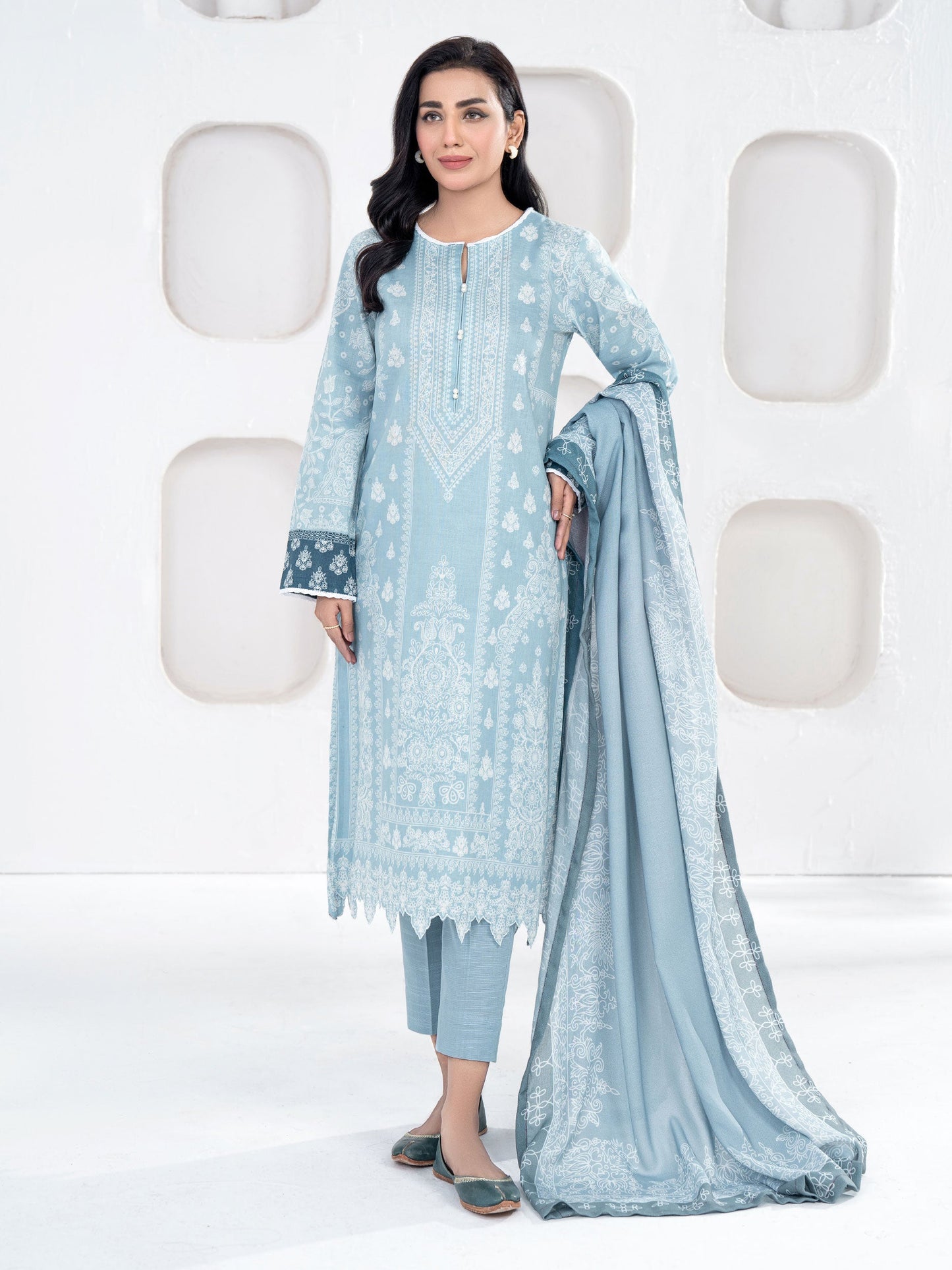 3 Piece Khaddar Suit-Printed(Unstitched)