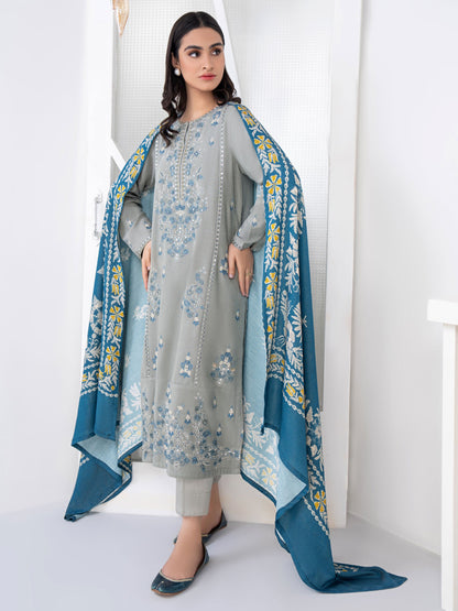 3 Piece Karandi Suit-Embroidered (Unstitched)