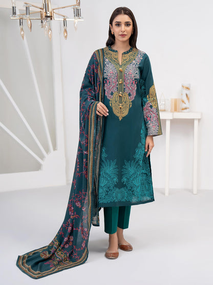 3 Piece Khaddar Suit-Printed (Unstitched)