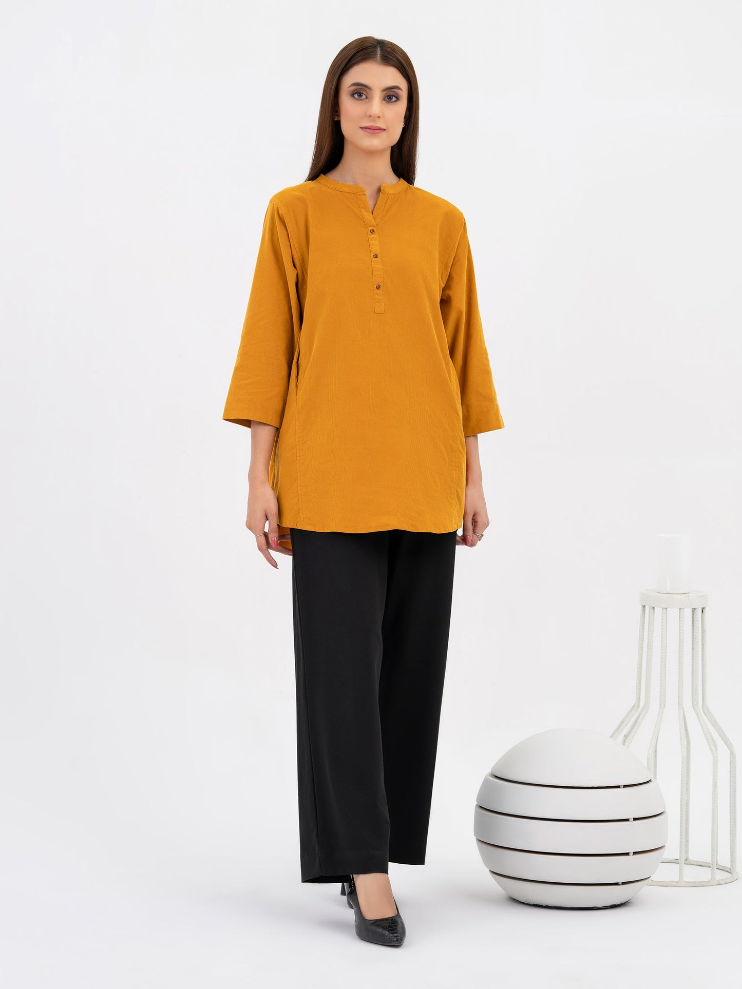 Corduroy Kurti-Dyed(Pret)