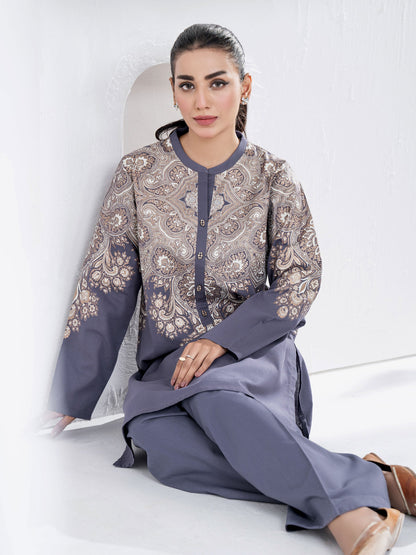 2 Piece Khaddar Suit-Paste Print(Unstitched)