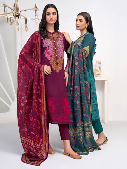 3 Piece Khaddar Suit-Printed (Unstitched)