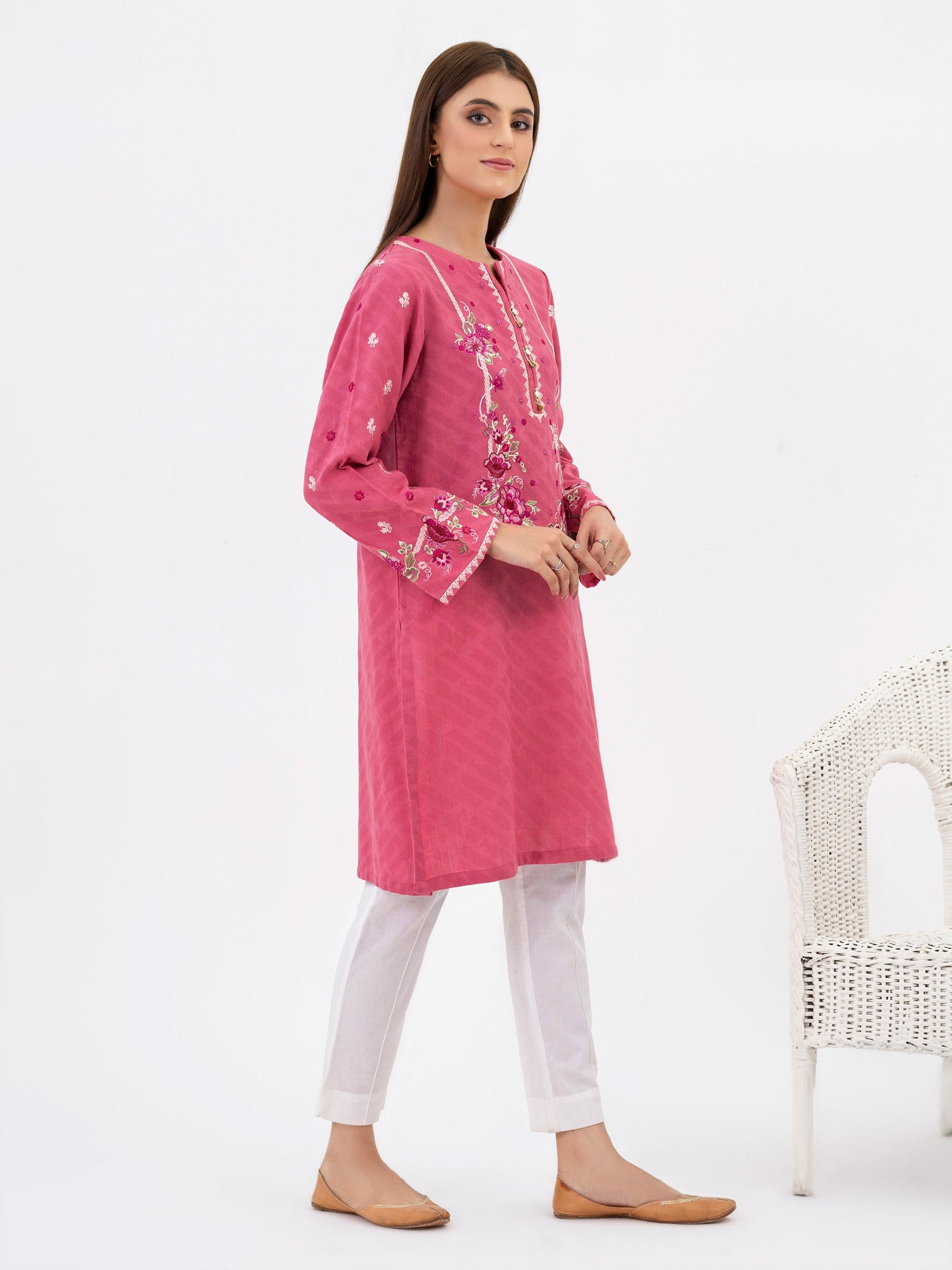 Khaddar Shirt-Embroidered(Pret)