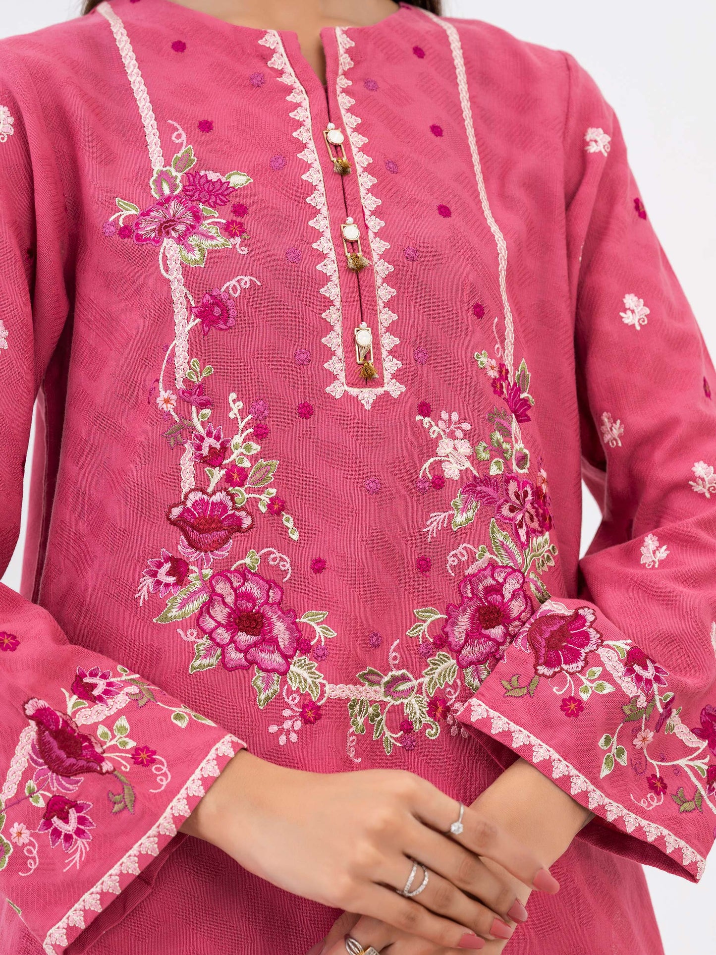 Khaddar Shirt-Embroidered(Pret)