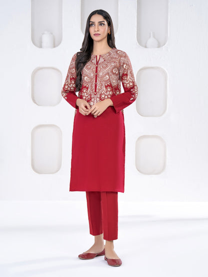 2 Piece Khaddar Suit-Paste Print(Unstitched)