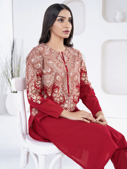 2 Piece Khaddar Suit-Paste Print(Unstitched)