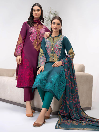 3 Piece Khaddar Suit-Printed (Unstitched)