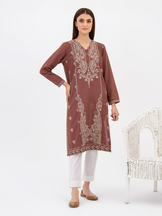 Limelight - Khaddar Shirt-Embroidered(Pret)