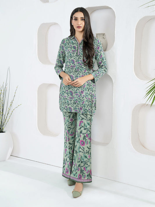 2 Piece khaddar Suit-Printed(Unstitched)