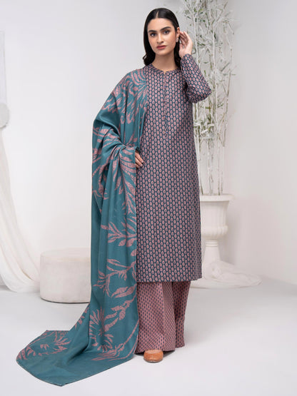 3 Piece Khaddar Suit-Embroidered (Unstitched)