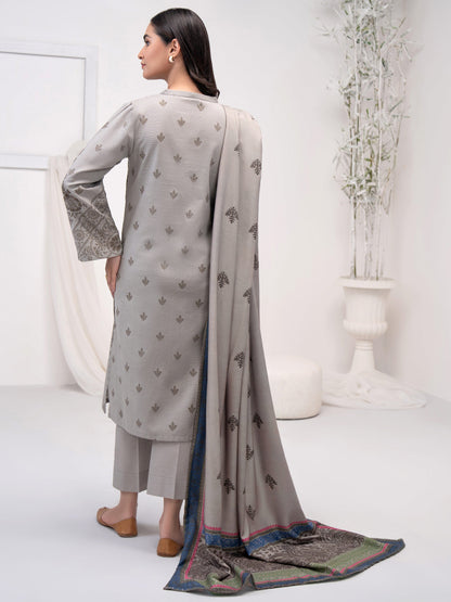 3 Piece Khaddar Suit-Printed (Unstitched)