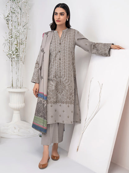 3 Piece Khaddar Suit-Printed (Unstitched)