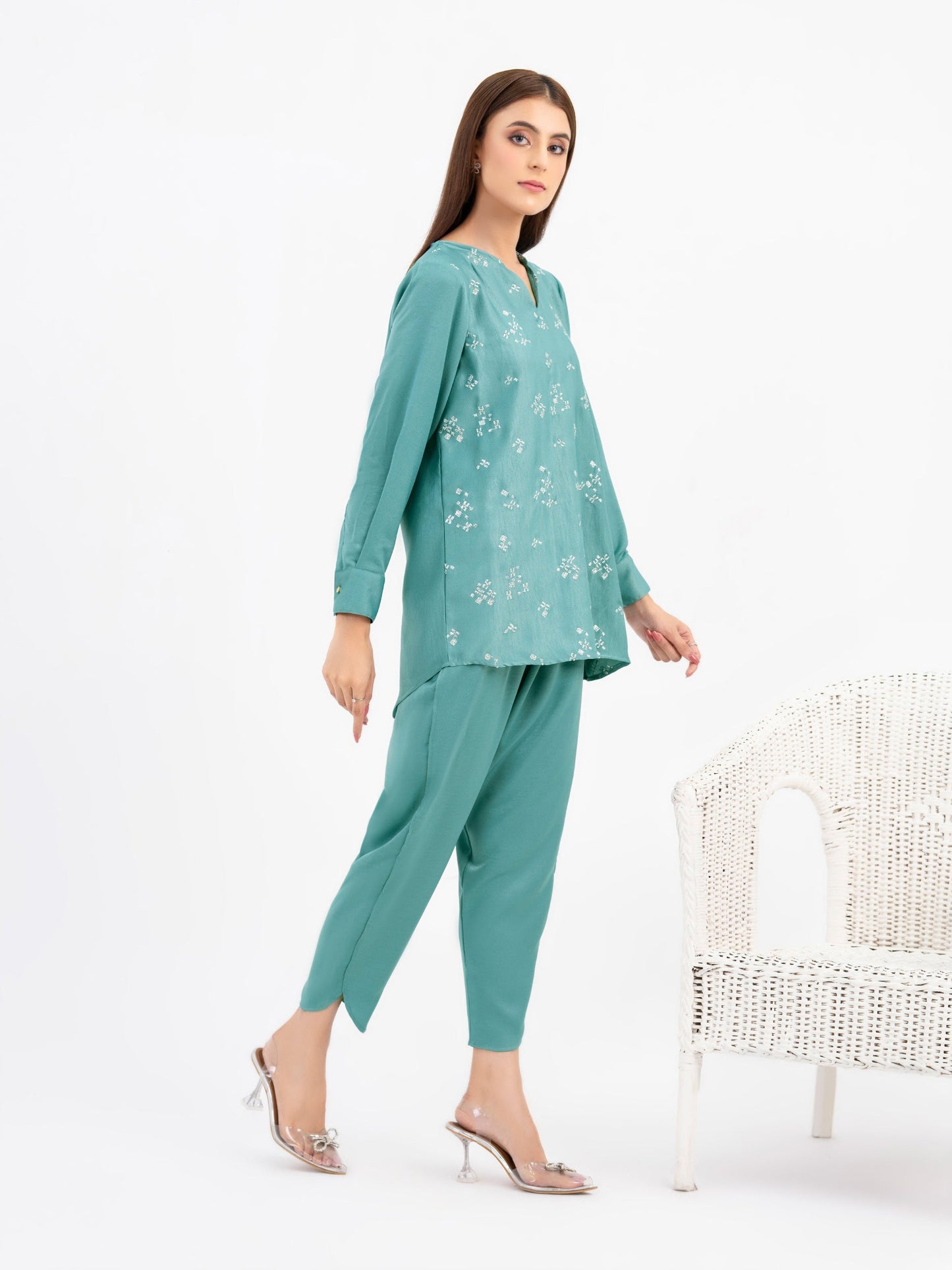 Limelight - Viscose Co-Ord Set-Embroidered(Pret)