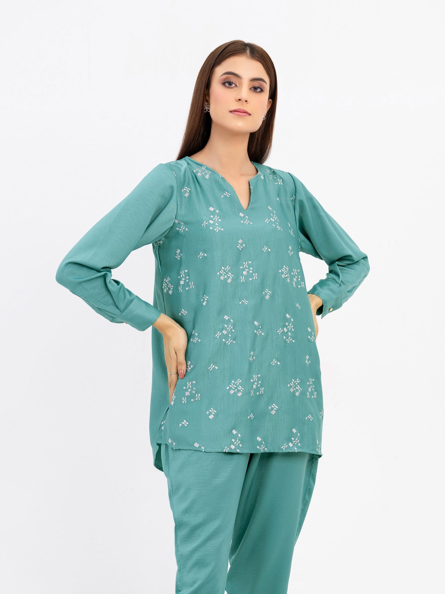 Limelight - Viscose Co-Ord Set-Embroidered(Pret)