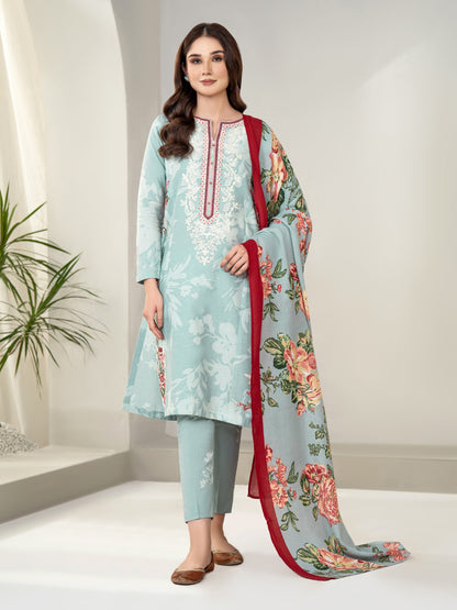 3 Piece Khaddar Suit-Embroidered(Unstitched)