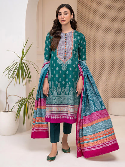 3 Piece Khaddar Suit-Printed (Unstitched)