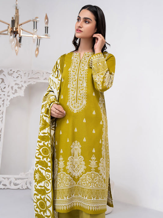 3 Piece Khaddar Suit-Embroidered (Unstitched)