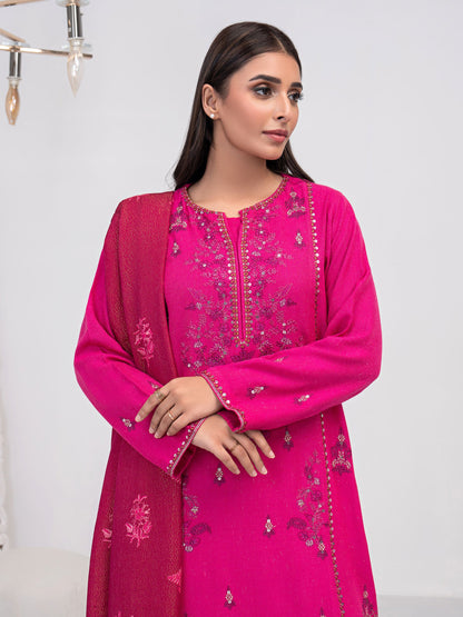 3 Piece Karandi Suit-Embroidered (Unstitched)