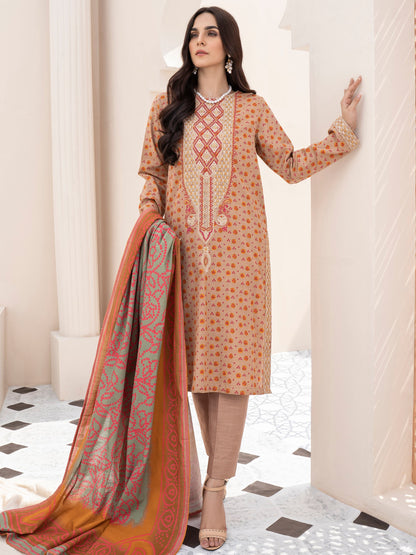 2 Piece Embroidered Khaddar Suit