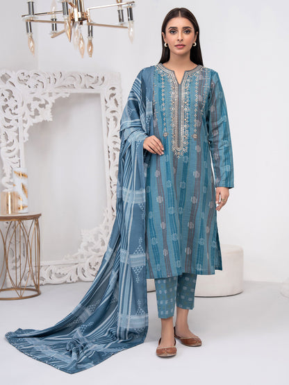 3 Piece Khaddar Suit-Embroidered (Unstitched)