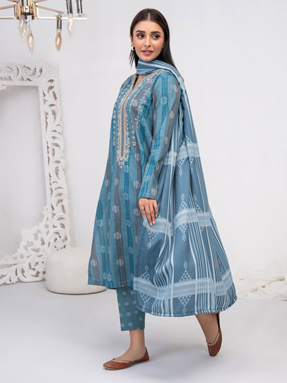 3 Piece Khaddar Suit-Embroidered (Unstitched)