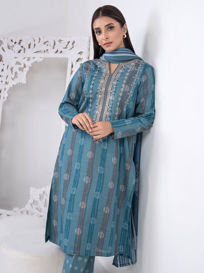 3 Piece Khaddar Suit-Embroidered (Unstitched)