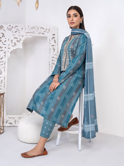 3 Piece Khaddar Suit-Embroidered (Unstitched)