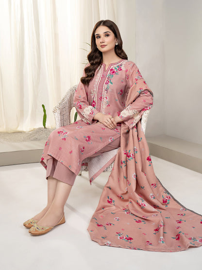 3 Piece Khaddar Suit-Embroidered (Unstitched)