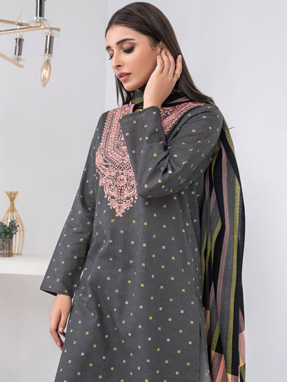 3 Piece Khaddar Suit-Embroidered (Unstitched)