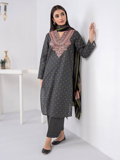 3 Piece Khaddar Suit-Embroidered (Unstitched)