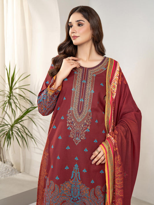 3 Piece Khaddar Suit-Embroidered(Unstitched)