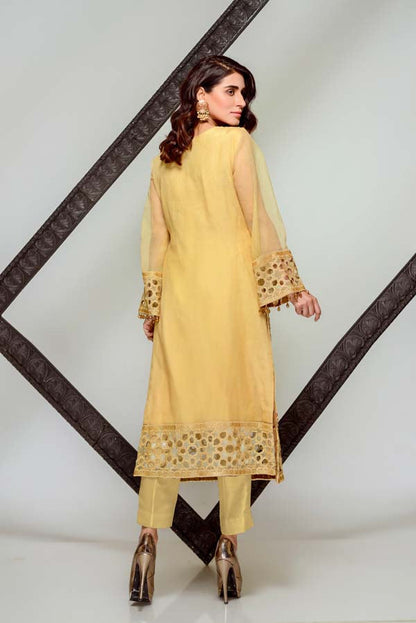 Adan's Libas - Carnelian - Embroidered & Hand Embellished Cotton Net